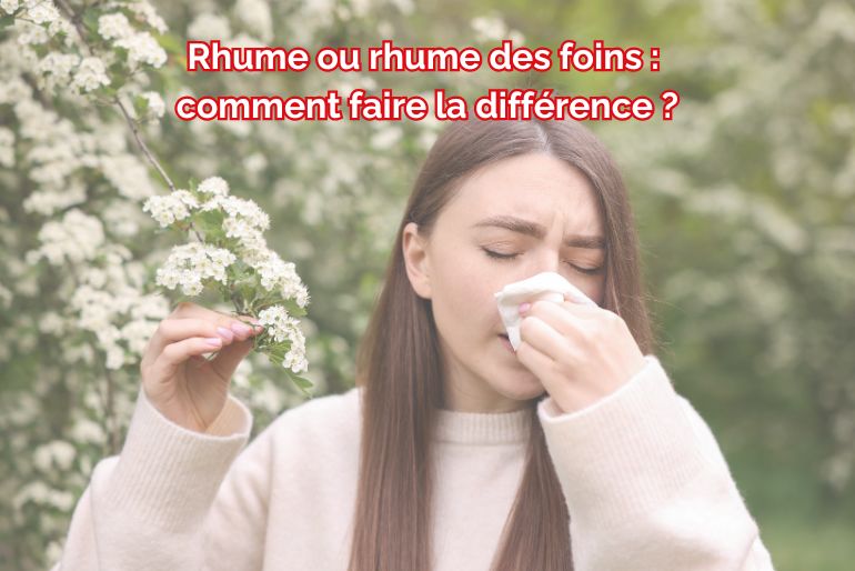 femme qui se mouche rhume des foins allergie